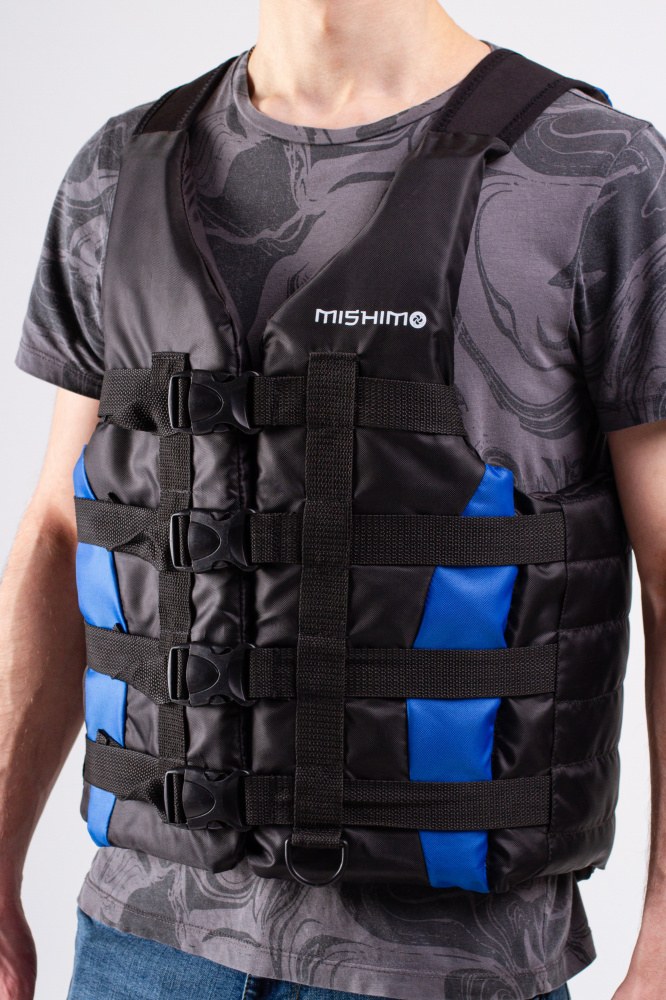 Жилет спасательный MISHIMO PRO Премиум качества Черно-синий в Ижевске