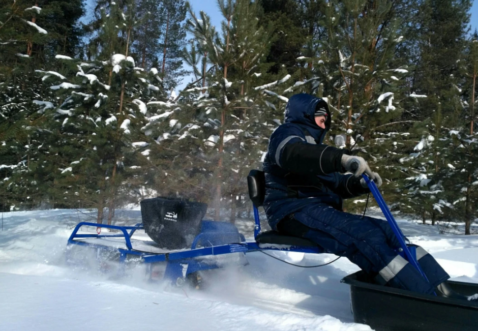 Мотобуксировщик толкач Альбатрос-XL8 с модулем. С фарой, склизы в Ижевске