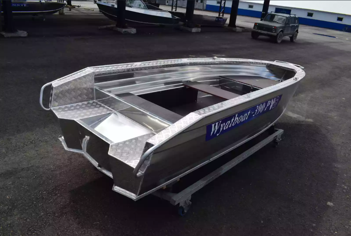 Алюминиевая лодка Wyatboat-390Р Увеличенный борт в Ижевске
