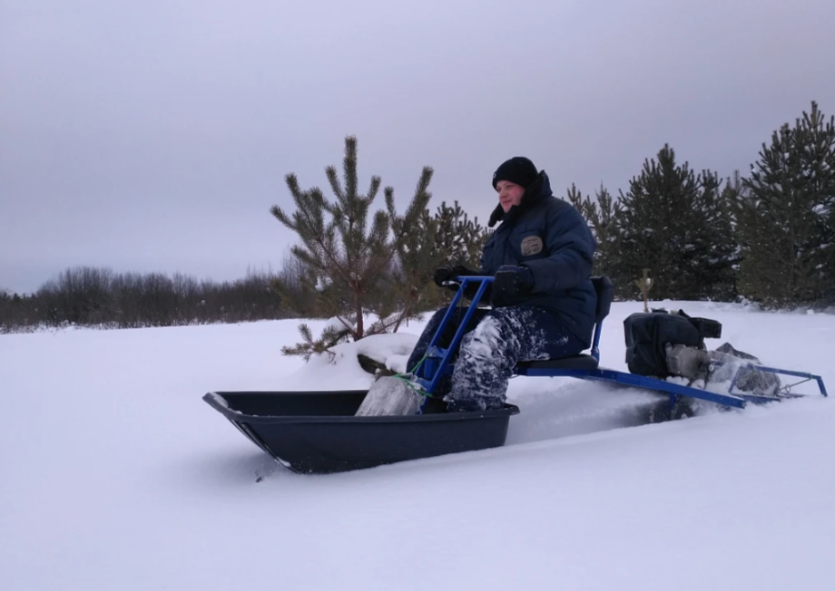 Мотобуксировщик толкач Альбатрос-XL8 с модулем. С фарой, склизы в Ижевске