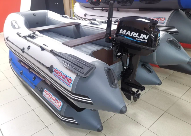 КОМПЛЕКТ ЛОДКА MISHIMO LITE 350 + МОТОР 9,8 Л.С. в Ижевске