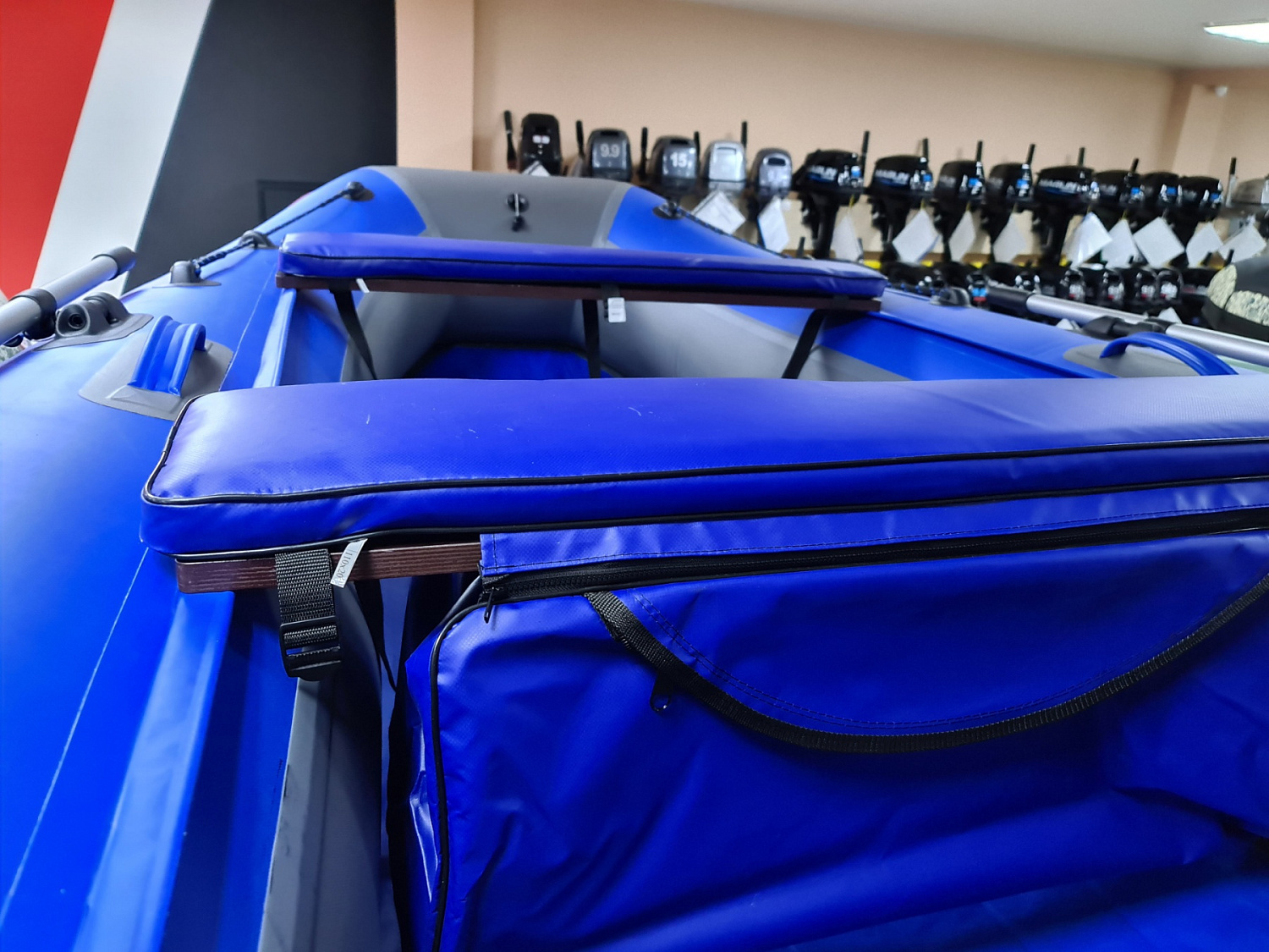 КОМПЛЕКТ МЯГКИХ НАКЛАДОК С СУМКОЙ ДЛЯ ЛОДОК 110Х20 СИНИЙ в Ижевске