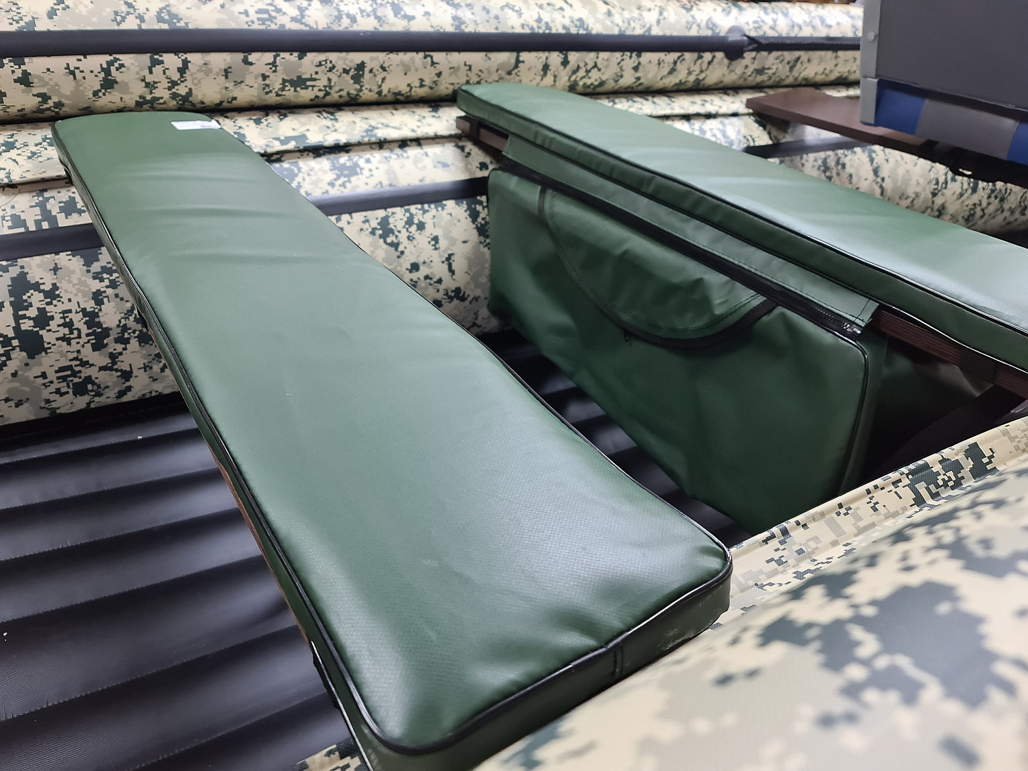 КОМПЛЕКТ МЯГКИХ НАКЛАДОК С СУМКОЙ ДЛЯ ЛОДОК 110Х20 ЗЕЛЕНЫЙ в Ижевске