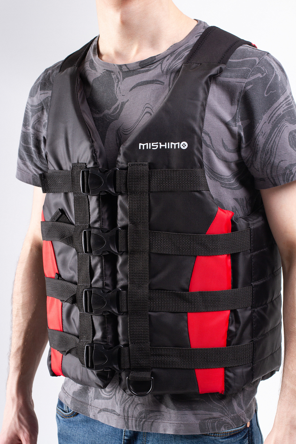Жилет спасательный MISHIMO PRO Премиум качества Черно-красный в Ижевске